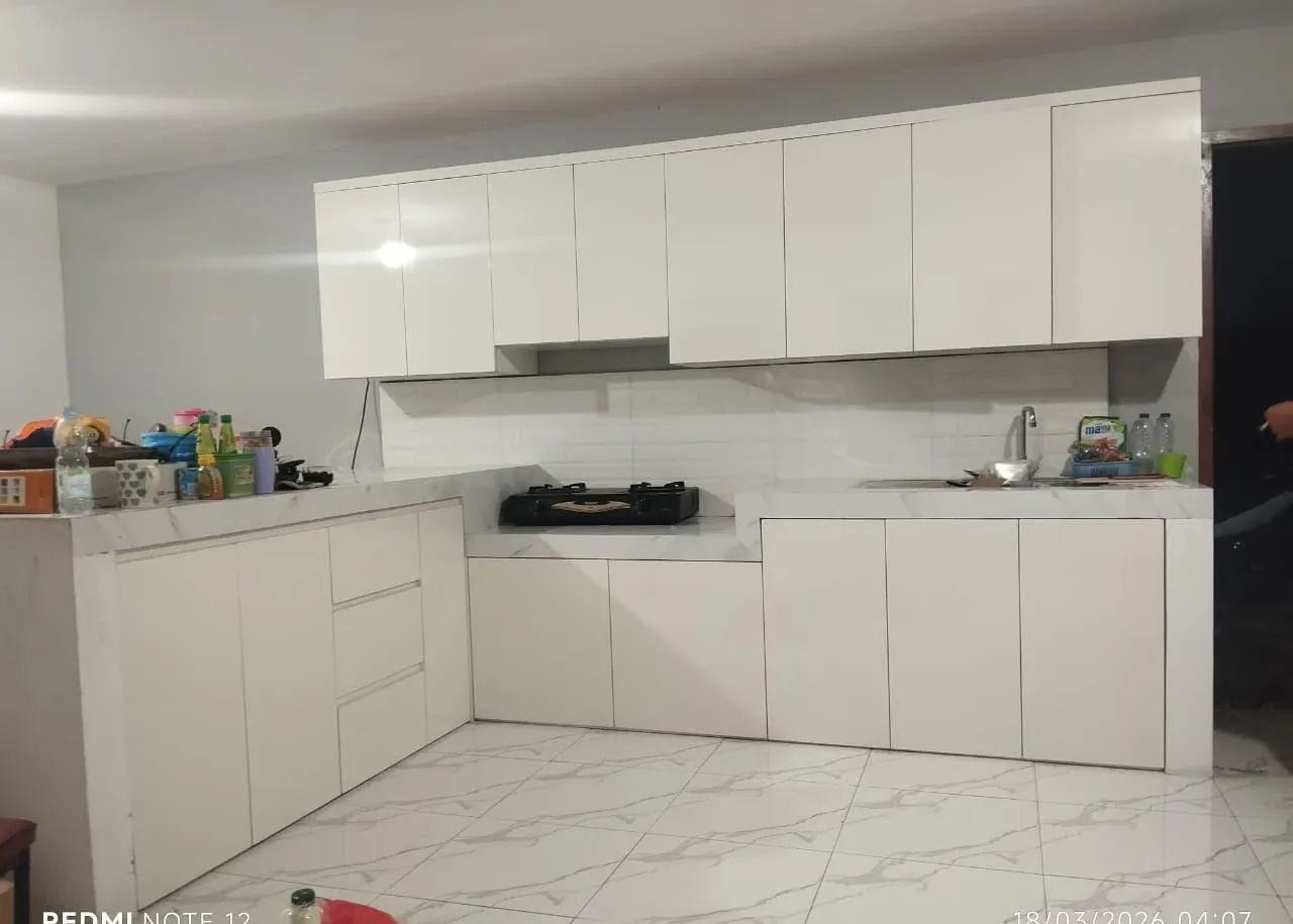 Proyek Kitchen Set Klien — Kitchen set minimalis dari pengerjaan terbaru di Palu Kota Palu Ruang Senawa